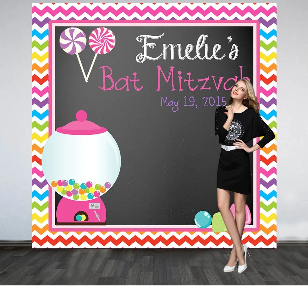 Пользовательские конфеты земли цветных узоров в форме рамка для фото фон Высокое