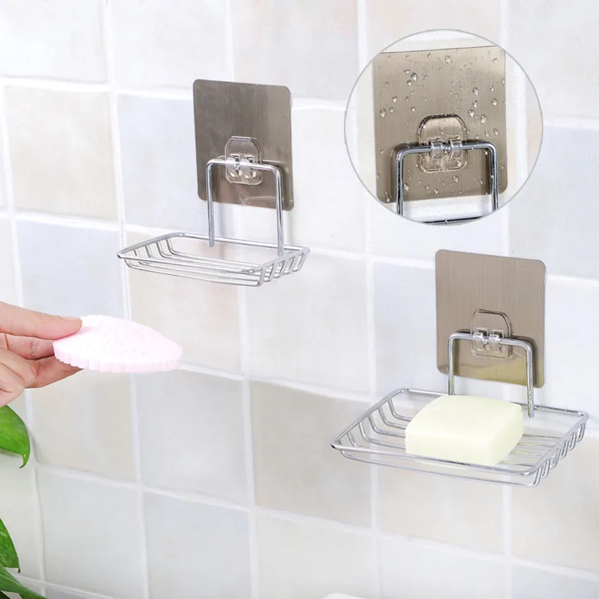 Нержавеющая сталь настенный смеситель для душа контейнер держатель мыла Ванная