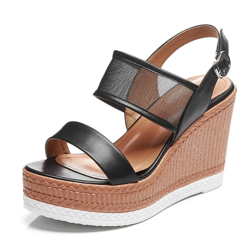 CONASCO/Новые летние модные выразительные женские босоножки из натуральной кожи с