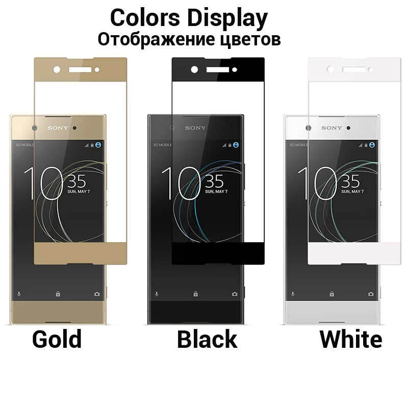 Полное покрытие закаленное стекло для Sony Xperia XZ1 компактное XZ2 защитное