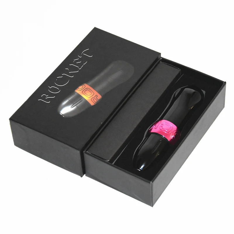 Rose red pen Профессиональные комплекты татуировок, ротационная машинка для татуировки, ручка, мотор, Мощный Тихий и Аврора II, ЖК-комплекты для тату - Color: Rose red pen