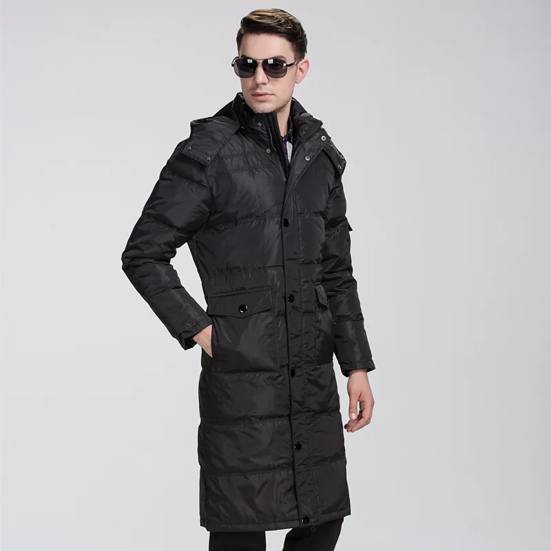 

2016 men's parka men Men's down coat winter down jacket white duck big yards Casual long coat