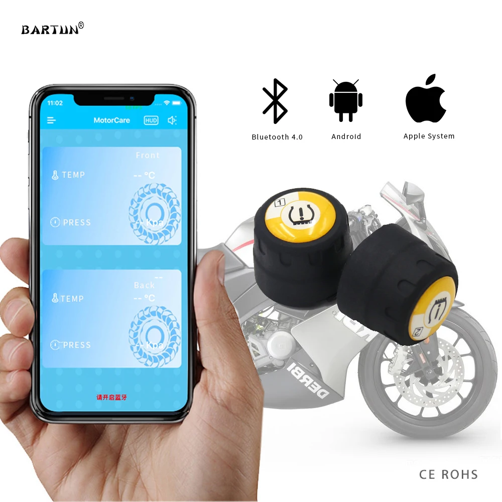 Мини датчик давления в шинах для мотоцикла IOS/Android Bluetooth 4 0 приложение реальном
