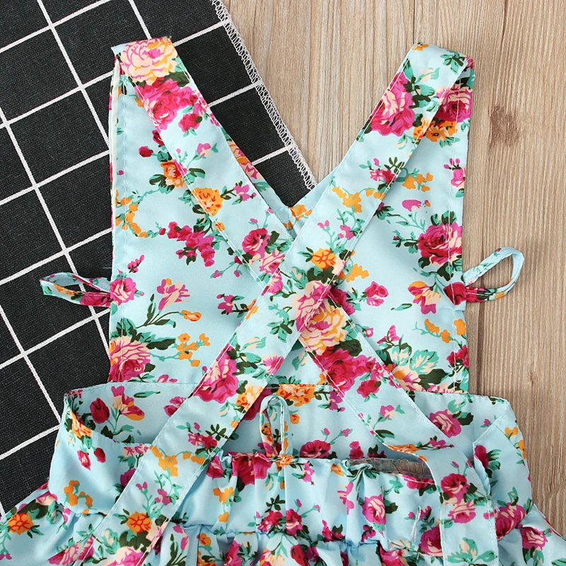 New Family Matching Clothes Kids Baby Girls Sister Matching Floral Clothes Jumpsuit Romper Dress Outfit Set Baby Girls Clothes
