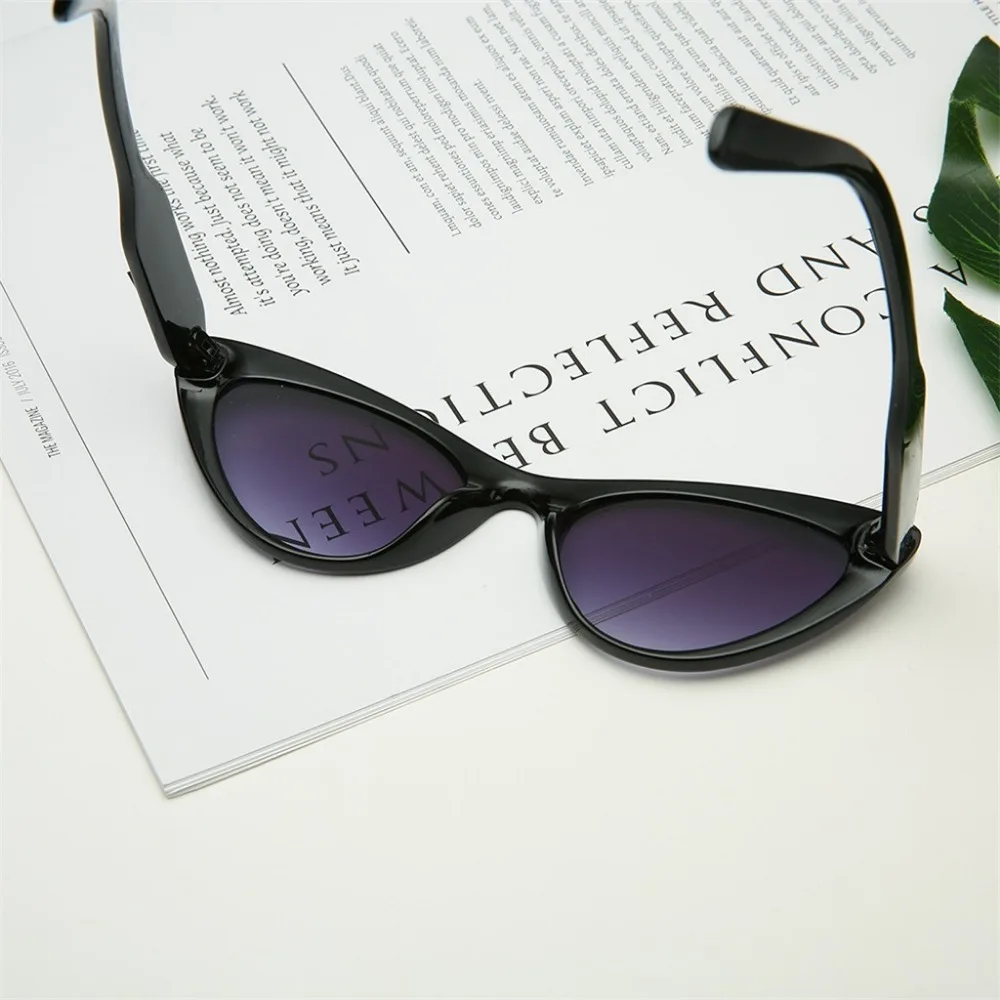 Летние женские модные дизайнерские очки кошачий глаз с разноцветным оттенком