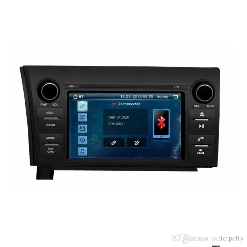 7 &quotавтомобильный DVD плеер с GPS (опционально) аудио Радио стерео USB/SD AUX BT/TV для TOYOTA