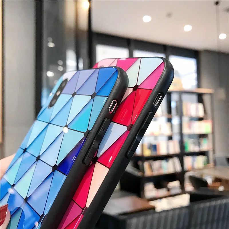 Hyun Mai Lingge Ультратонкий белый стеклянный чехол для Apple iPhone 6 7 8 6S 6SPlus 7Plus 8Plus X XS XR