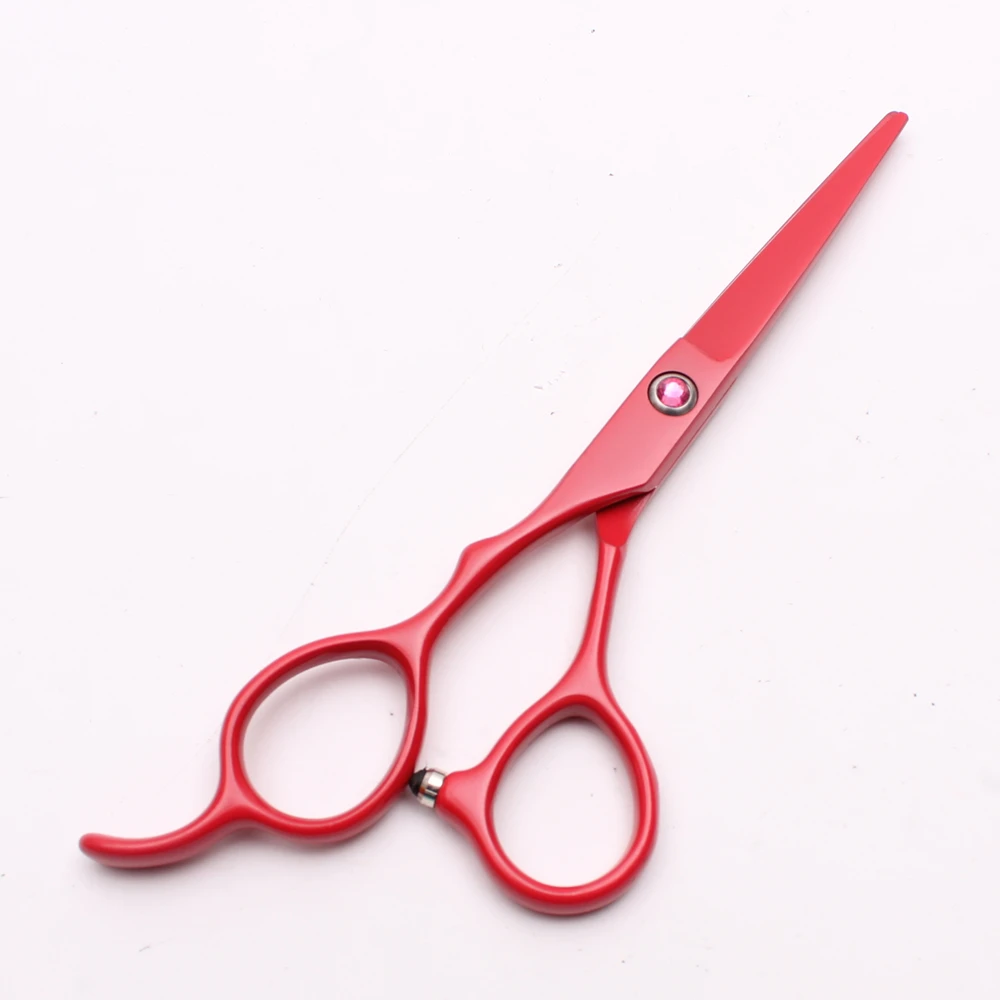 Профессиональные красные ножницы для стрижки волос с левой ручкой 5 дюйма 16 см