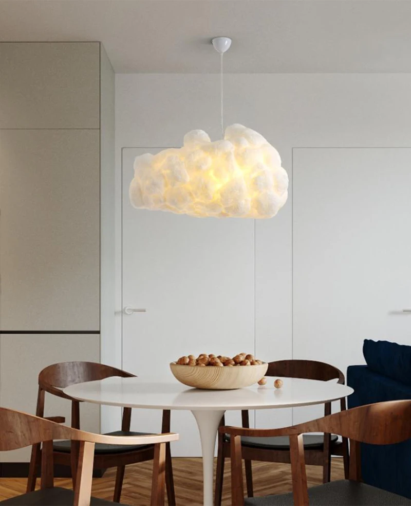 BLUBBLE Soie Feuilletee Nuage Lumieres Du Nord Europe Peche Ресторан Pendentif Originalite AC 110 v-240 v кафе hanglamp