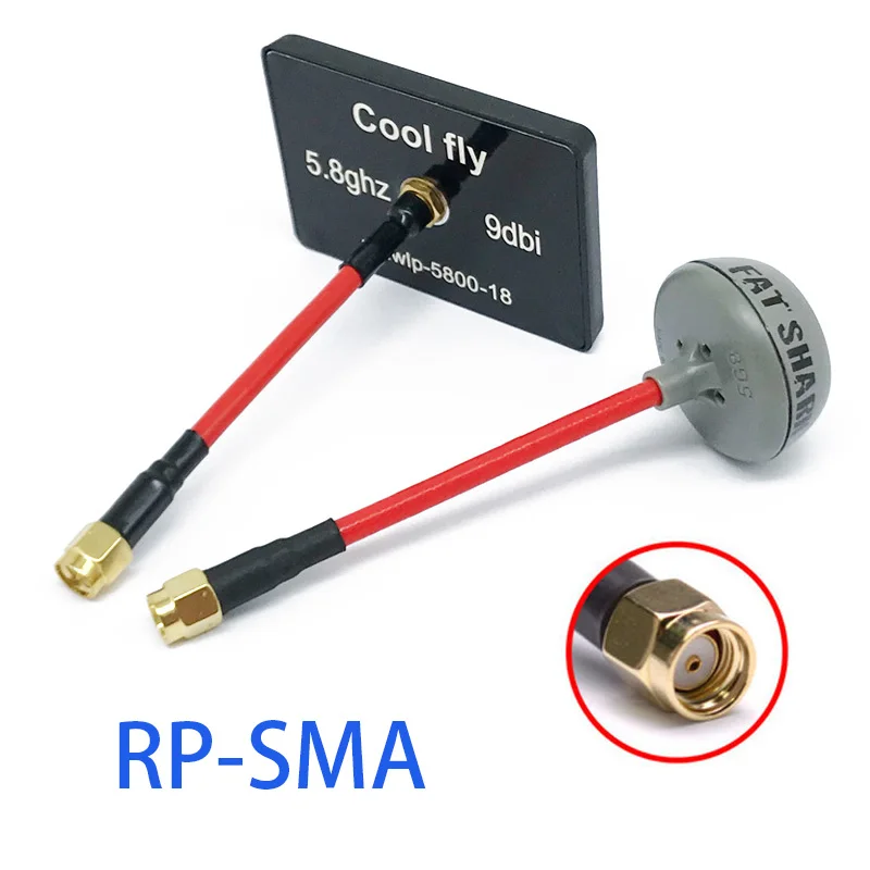 1 pair RP-SMA 5,8 ГГц Антенна 9dBi с высоким коэффициентом усиления, плоская патч RX антенна приемника Fatshark ImmersionRC SpiroNet 5,8G RX TX антенна для гоночного дрона - Цвет: 1 pair RP-SMA