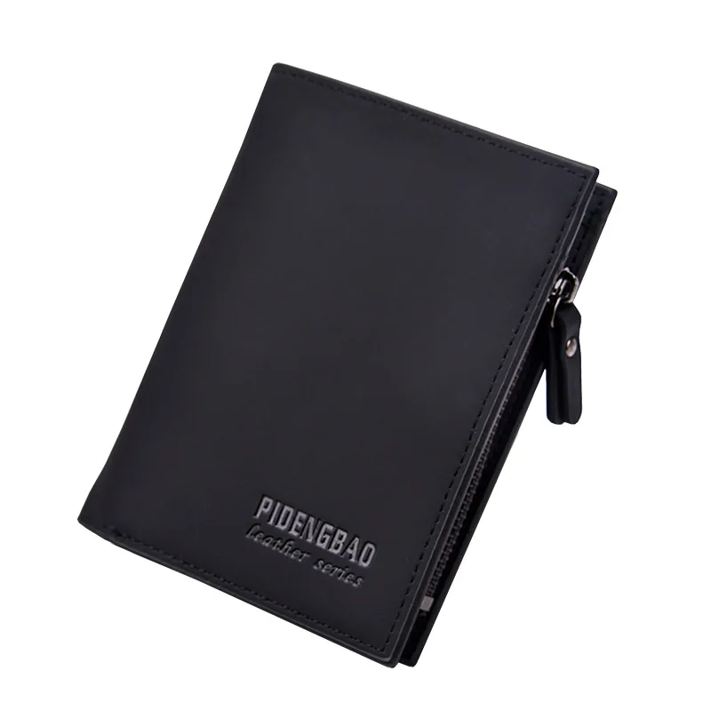 2018 NEW High quality Leather man short Wallets Men business and casual zip Purses carteira with Card Holder wholesale | Багаж и сумки