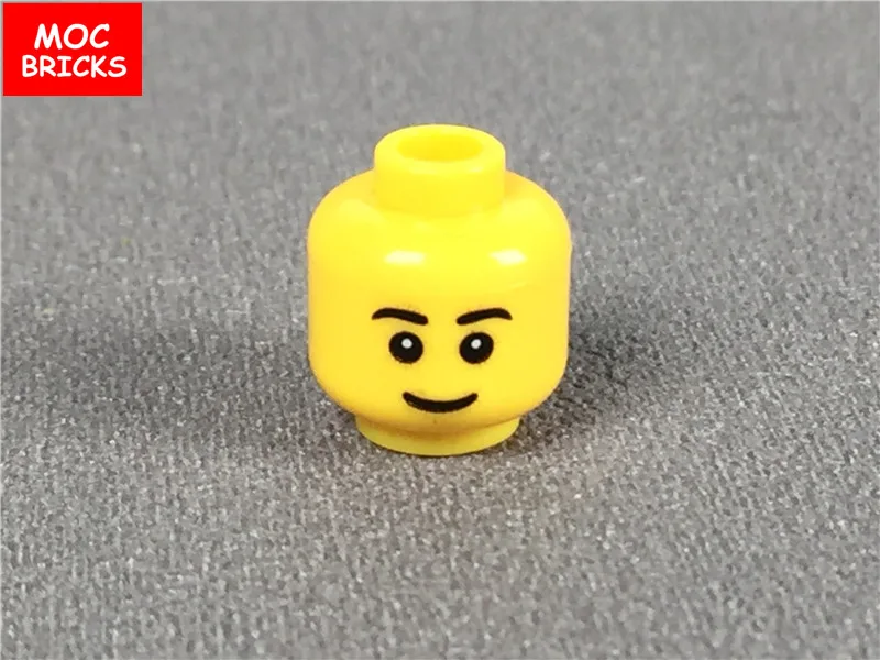 10 шт./лот кубики Moc Мужская и женская фигура голова лицо выражение DIY мини куклы строительные блоки кирпичи игрушки для детей Подарки - Цвет: 8045