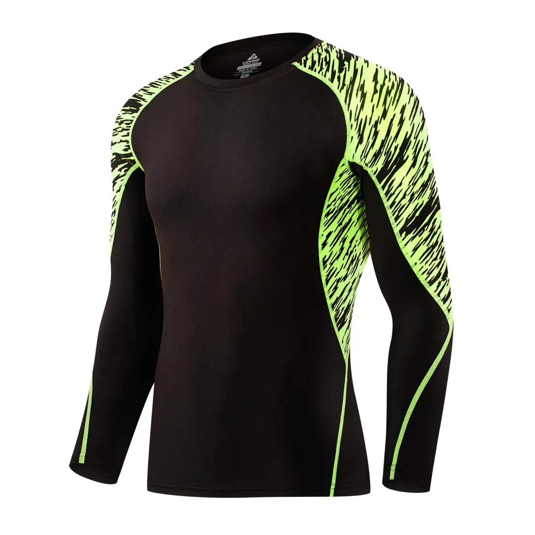 LIDONG новые комплекты для бега мужские спортивные костюмы компрессионные длинные