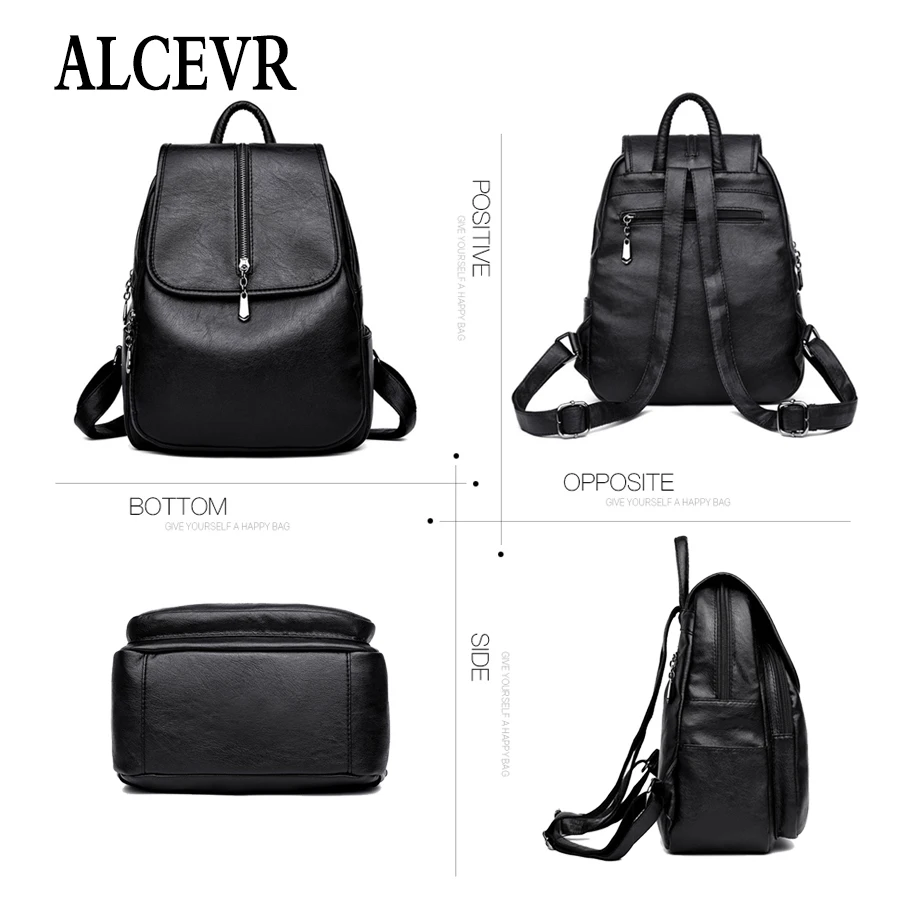 Женский рюкзак для отдыха ALCEVR кожаный винтажный Рюкзак Mochila Escolar Модный женский