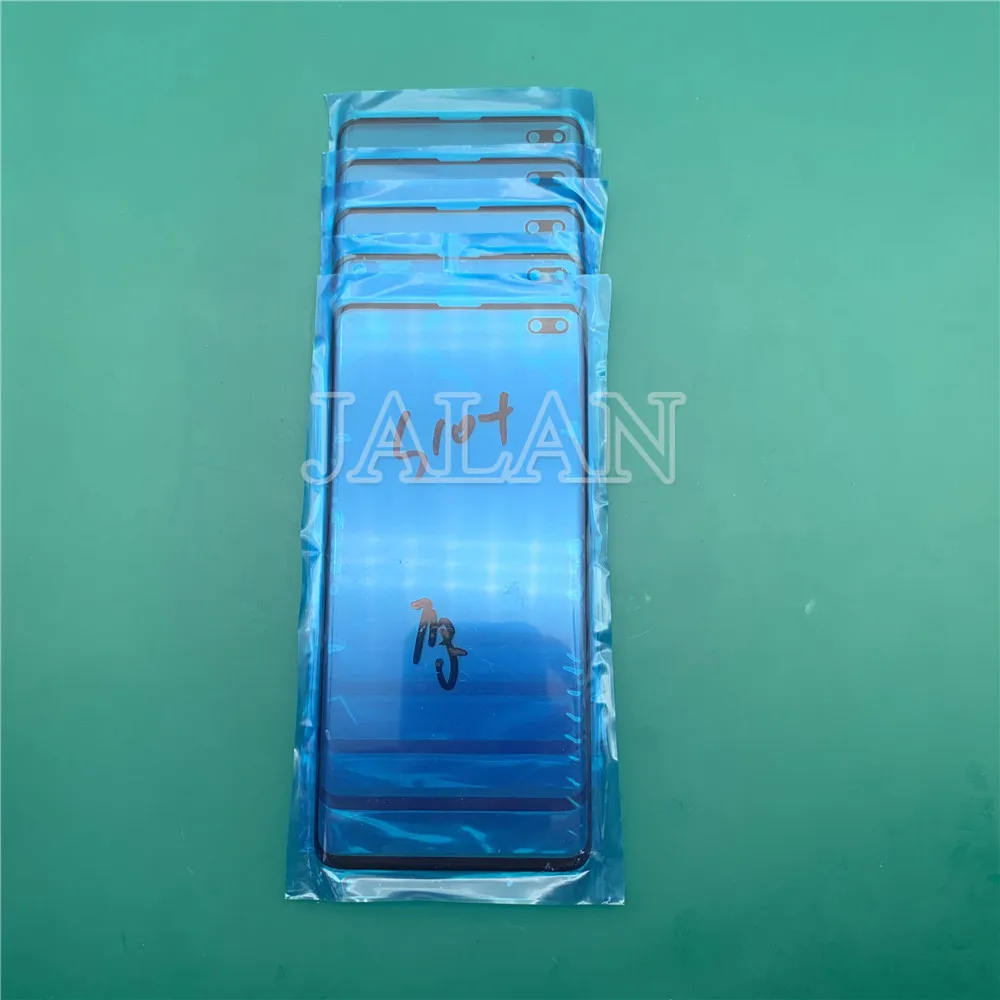 

5PCS Repair Glass With Oca Film For Samsung S10 Plus LCD Display Screen Front Out Panel G975 Replacement