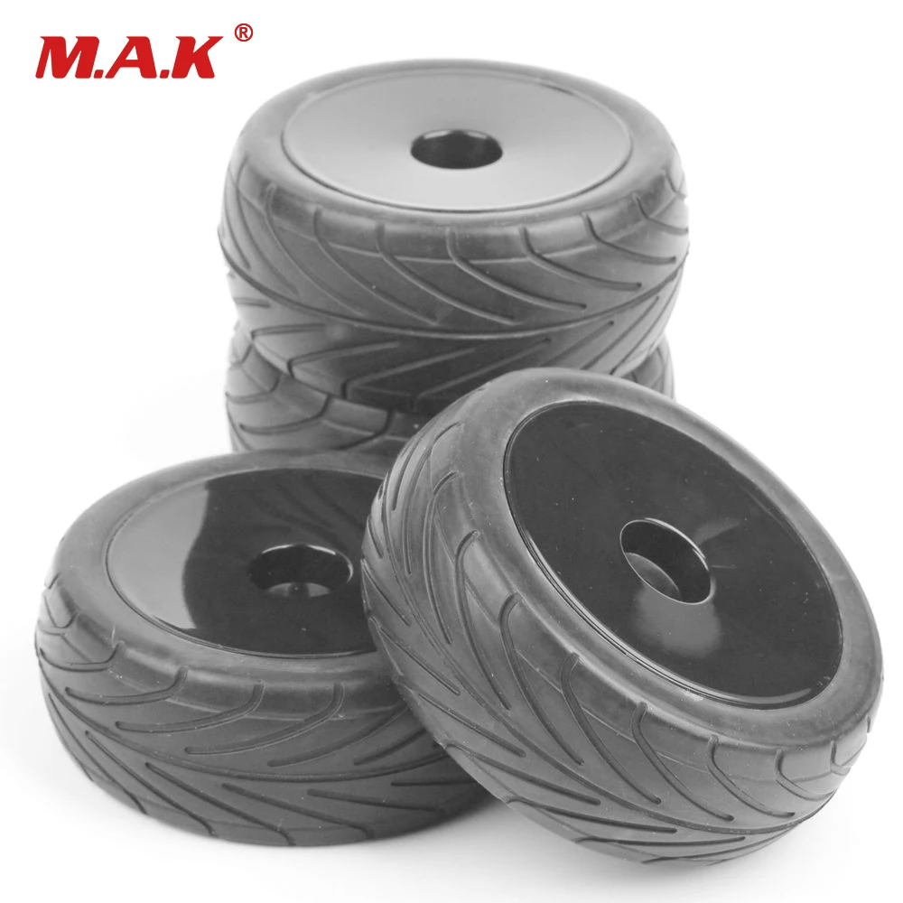

1/10 4Pcs/Set RcC Accessories Ruber Racing Front Rear Tire Rim For RC 1:10 On-Road Buggy Car 25026+27007