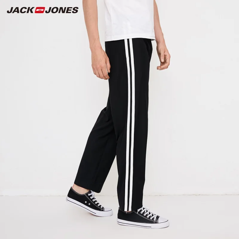 Мужские спортивные брюки в контрастную полоску JackJones свободные стильные мужские