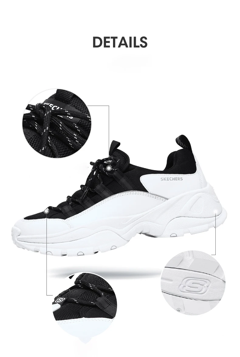 Skechers/Мужская обувь; D'lites; повседневная обувь на платформе; удобные брендовые Роскошные модные теннисные кроссовки; Masculino Adulto; 999120-BKW