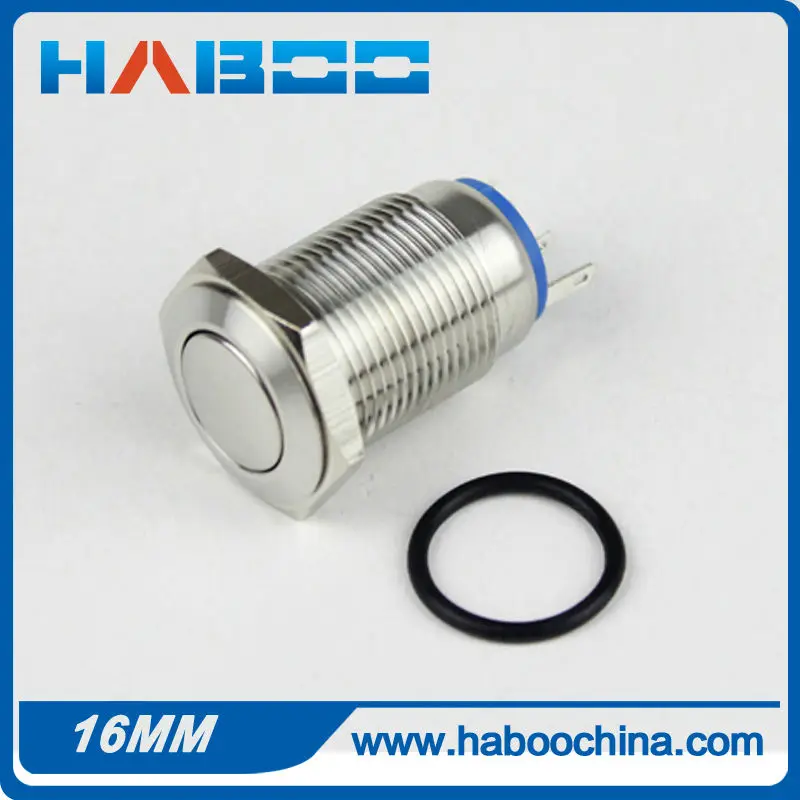 10 шт./лот мгновенный диаметр 16 мм металлический кнопочный переключатель pcb Тип SPST