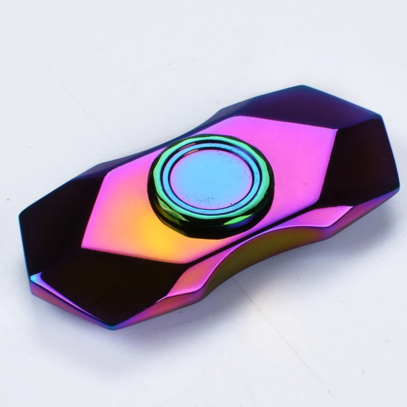 Tri-блесны Непоседа игрушки узор ручной Spinner Радуга металла и СДВГ снять стресс