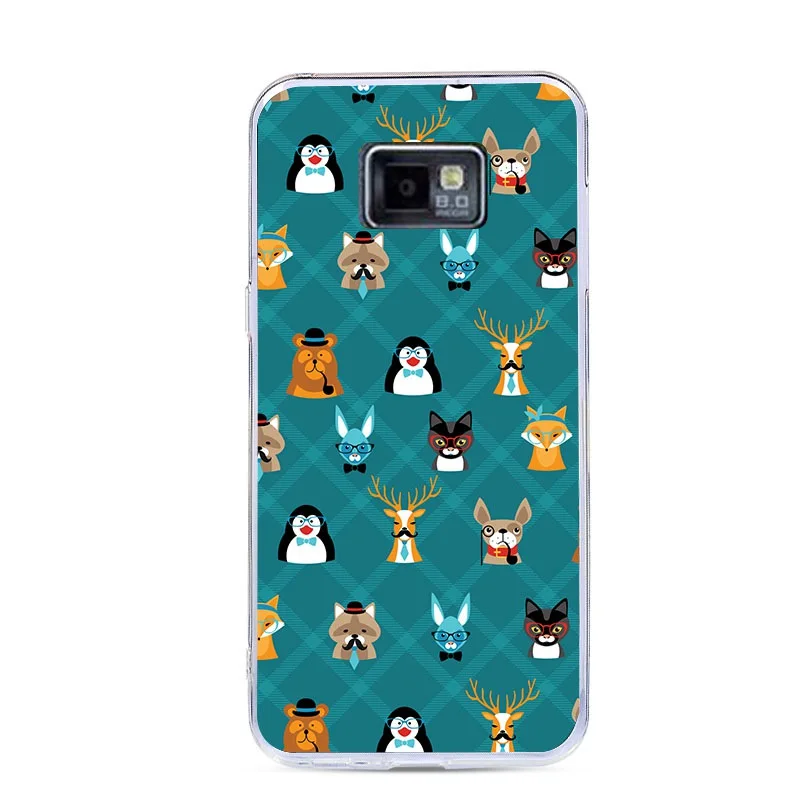 36 Прозрачный силиконовый чехол с принтом для samsung Galaxy S2 i9100, сумка для телефона, задняя крышка, чехол для Galaxy S2 Plus i9105, милые животные - Цвет: 36