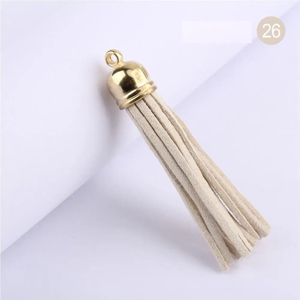 10 шт./лот 30 Цвета кожаные Ленточки DIY кисточка замша Ленточки для брелок Мобильный телефон ремни ручной работы аксессуары - Цвет: Color No.26