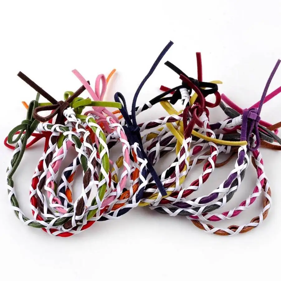 36 шт./лот веревка тесьма дружбы шнуры браслет новейший дизайн оптом кожаный