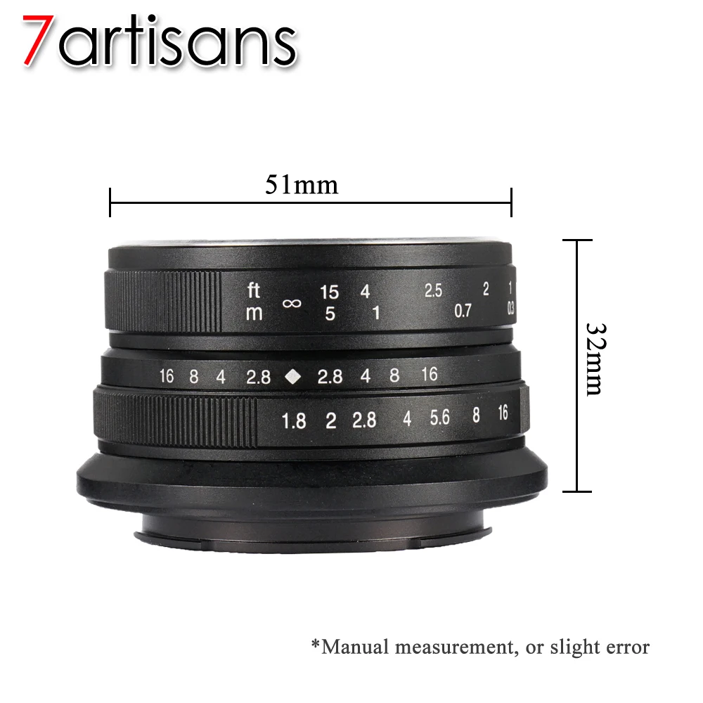 7 ремесленников 25 мм/F1.8 Prime объектив для всех sony E крепление/Canon EOS M Одиночная серия