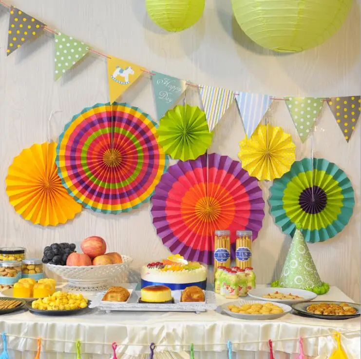 Свадебные украшения Зебра бумажный цветок вентилятор eventparty рождение свадебный
