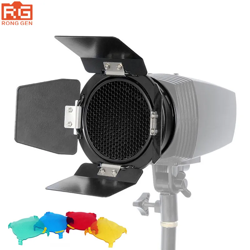 Godox BD 03 Barn Door Kit для photo С Honeycomb Grib и 4 цветными фильтрами фотостудии Flash|flash filter|filter