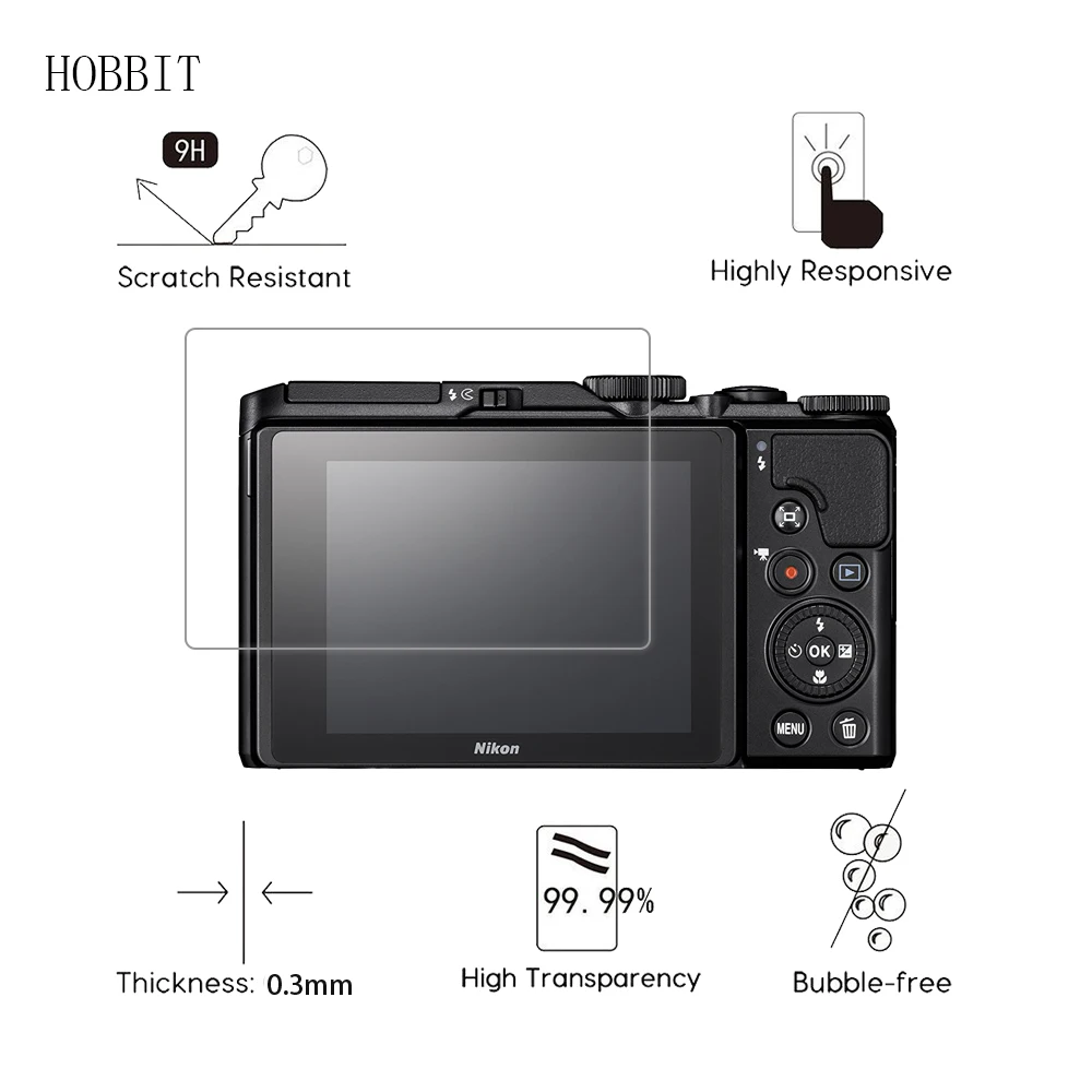 Защитный экран для Nikon Coolpix A900 / B500 0 3 мм 2.5D 9H закаленное стекло Защитная пленка