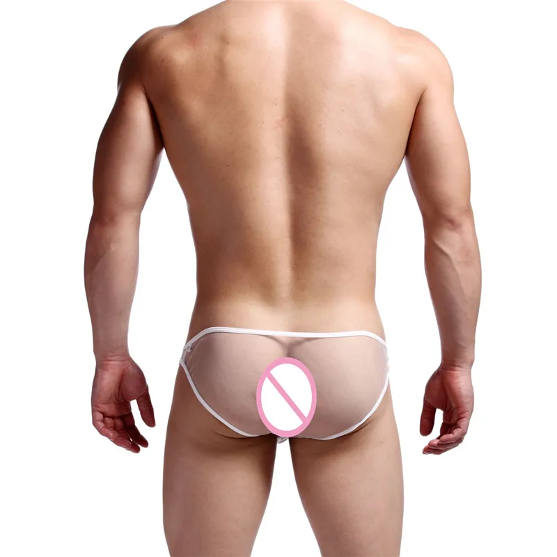 Мужские прозрачные сетчатые трусы нижнее белье ультратонкие дышащие стринги |