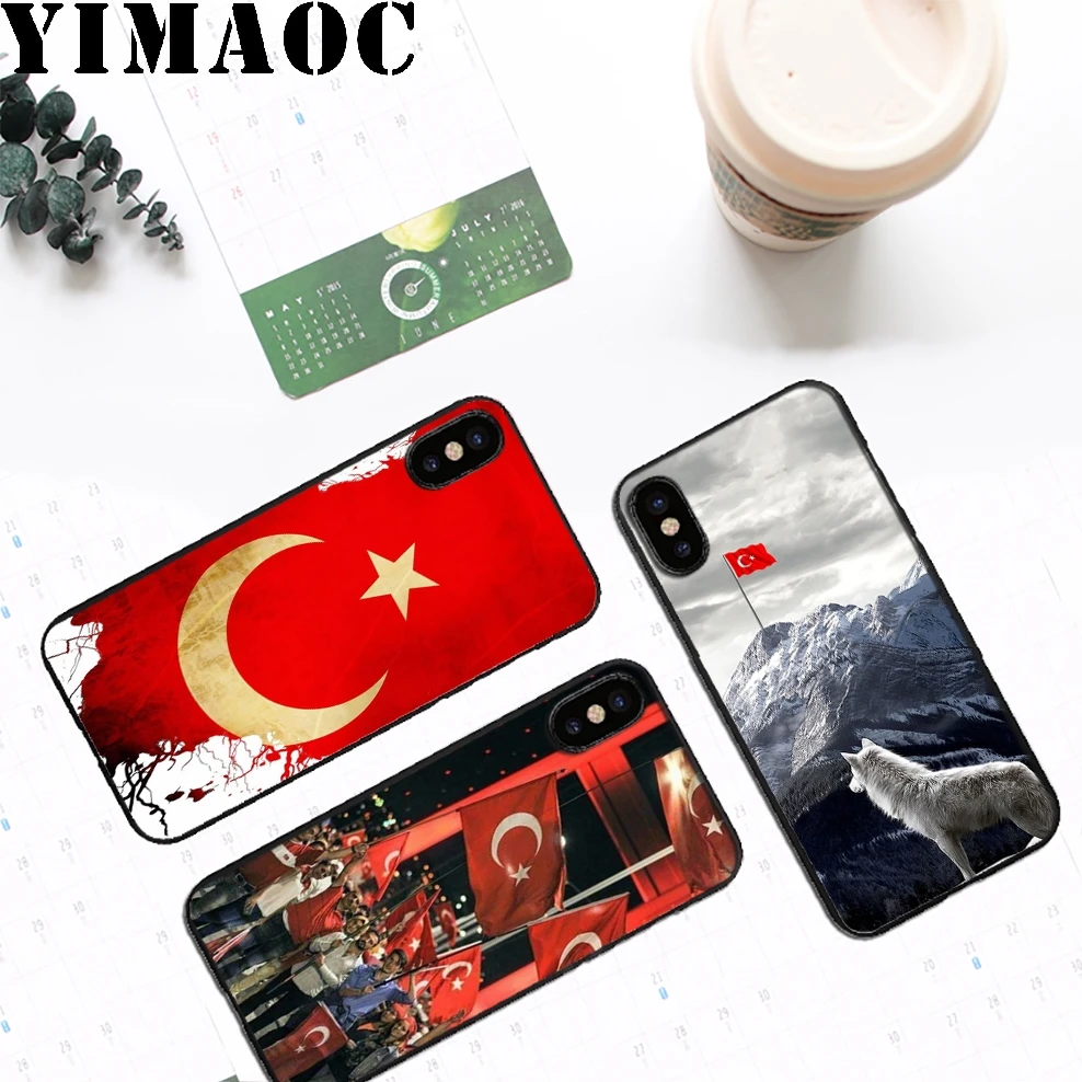 YIMAOC Wolf Turkey Flag Soft Silicone Case for iPhone 11 Pro Xr Xs Max X or 10 8 7 6 6S Plus 5 5S SE |