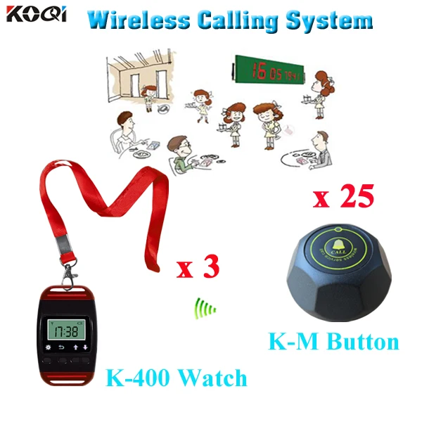 

restaurant waiter calling system with smart watches K-400 for hotel cafe bar