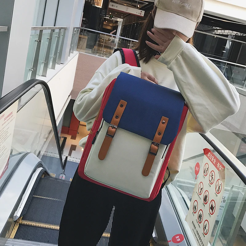 Холщовый винтажный рюкзак для мужчин и женщин водонепроницаемая сумка ноутбука