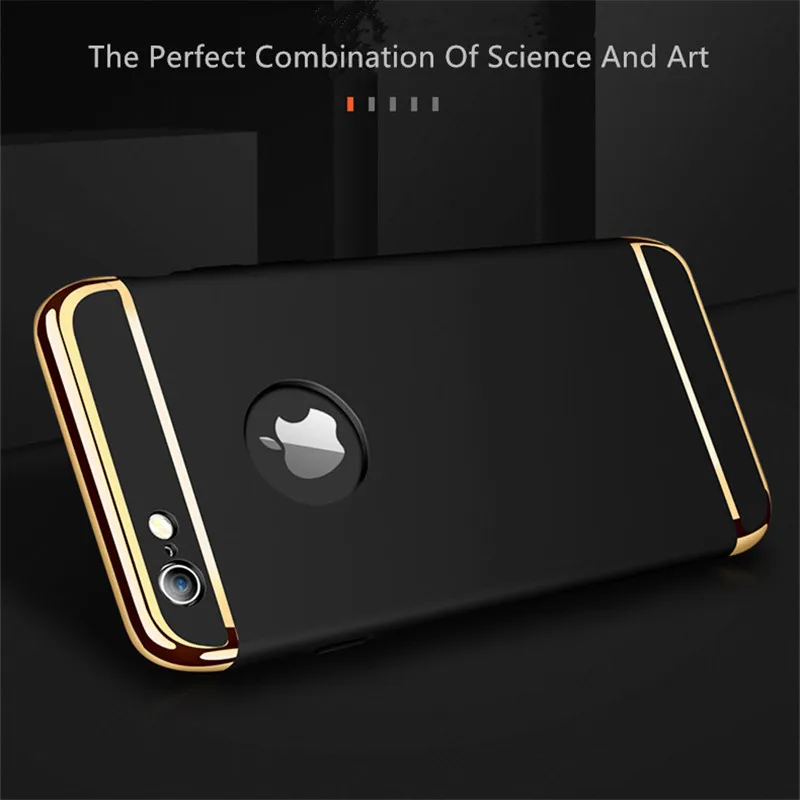 Роскошные ультра тонкий ударопрочный телефон чехол для iPhone 6 6S 7 Plus 5 5S 360 Полный