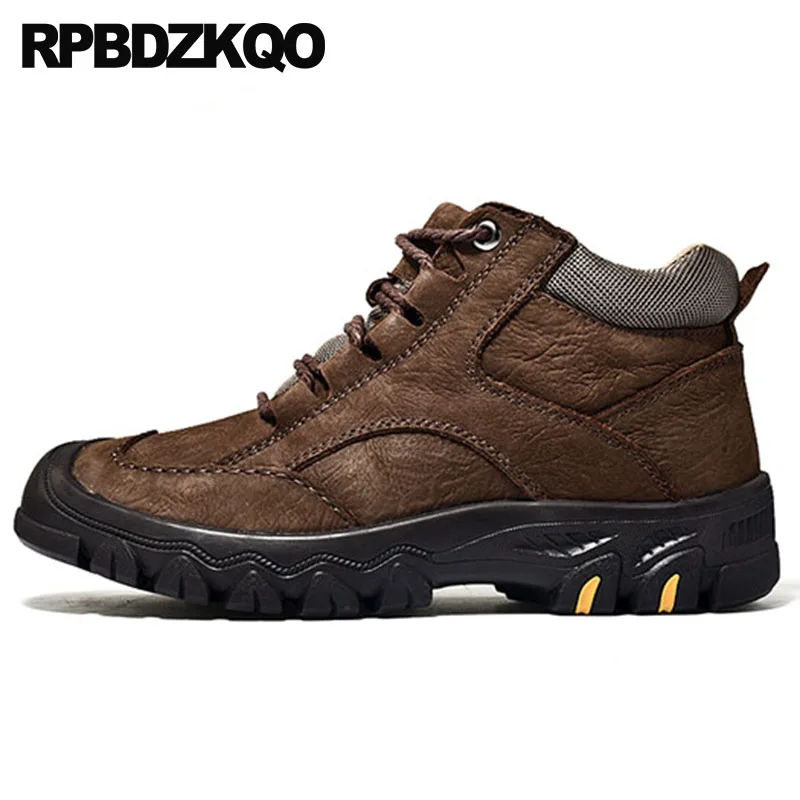 Мужские уличные ботильоны из натуральной кожи черные короткие модельные ботинки