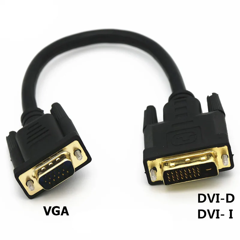 DVI-I (24+5) DVI-D (24+1)Male to VGA Male 15 pin Cable Video PC Monitor Cord Adapter | Электроника