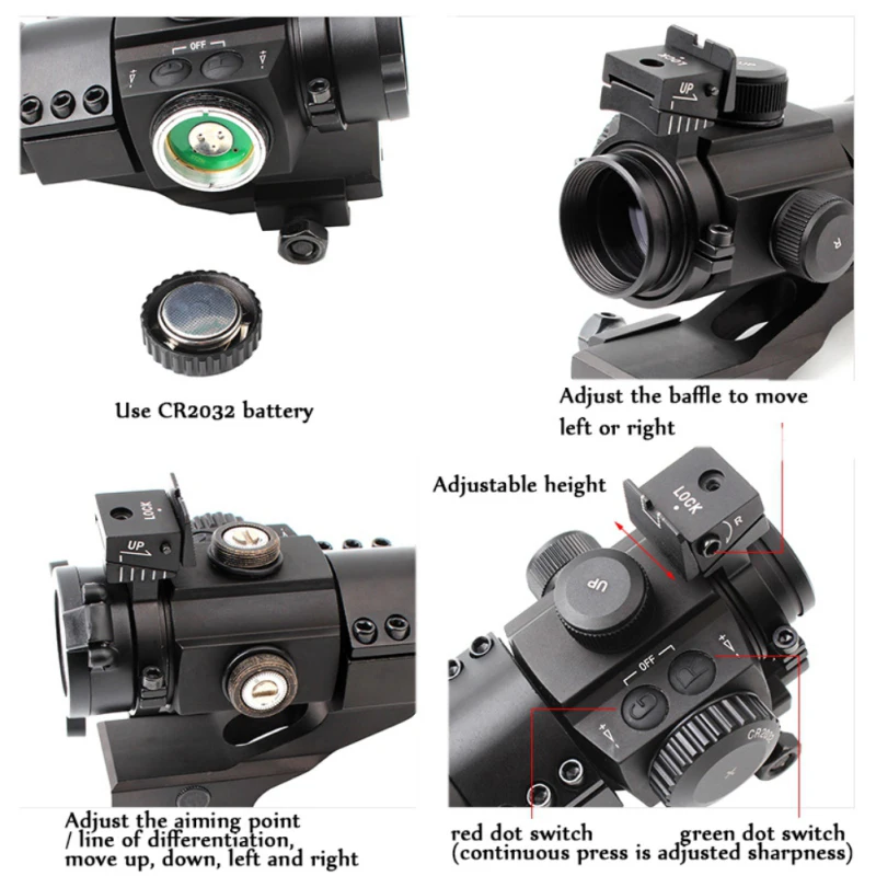 Наклонно настенный оптический прицел с красной точкой M3 волоконная оптика