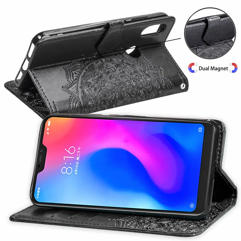 Кожаный чехол-бумажник с откидной крышкой для телефона Xiaomi Redmi Note 5 глобальная