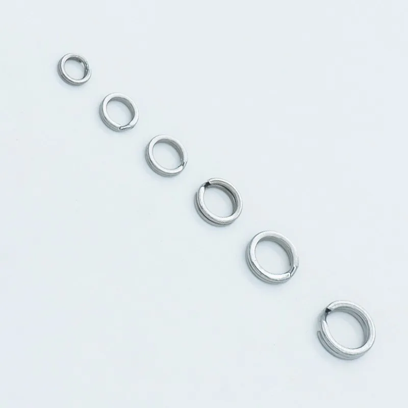 50 шт. рыболовные сплит-кольца из нержавеющей стали для пустой приманки жесткая