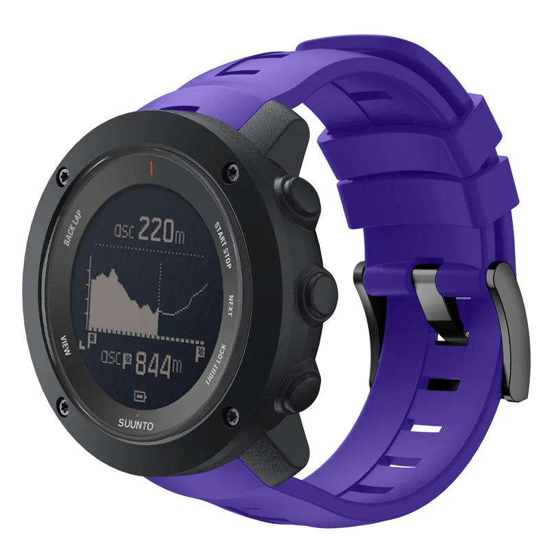Ремешок для Suunto Ambit 3 вертикальный, 24 мм мягкий силиконовый сменный Браслет для Suunto Traverse Alpha Spartan