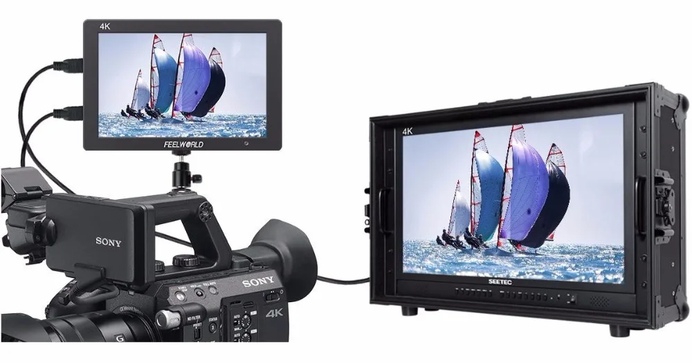 Feelworld T7 4 K Wi-Камера монитор Full HD 1920x1200 Пиксели " ips Экран видео Дисплей HDMI металлическая рама видео с Батарея