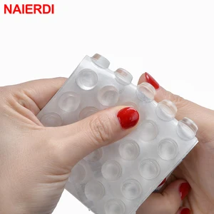 Дверные упоры NAIERDI, самоклеящиеся силиконовые резиновые накладки, бамперы для шкафов, резиновые Буфер Заслонки подушки, мебельная фурнитура