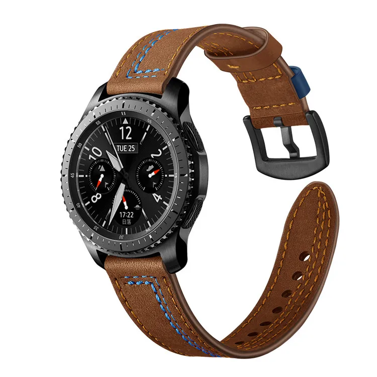 Ремешок из натуральной кожи для Samsung Galaxy 46 мм Gear S3 Frontier Band браслет смарт часов в