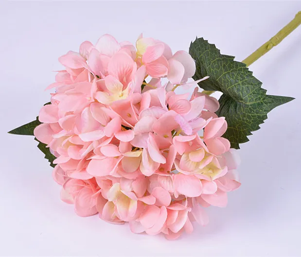pink 19 см европейские шелковые головки гортензии Искусственные цветы DIY свадебный Декор домашний декоративный головной убор повязка на голову материалы для стен - Цвет: pink