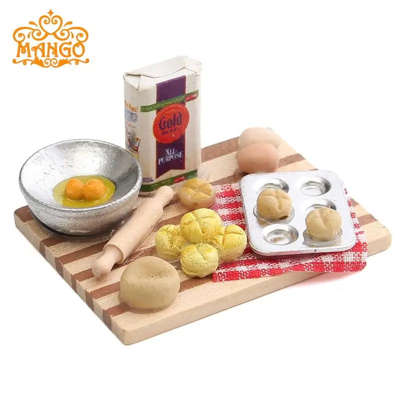 1:12 миниатюрная скалка для кукольного домика кухни хлеба молока яйца на