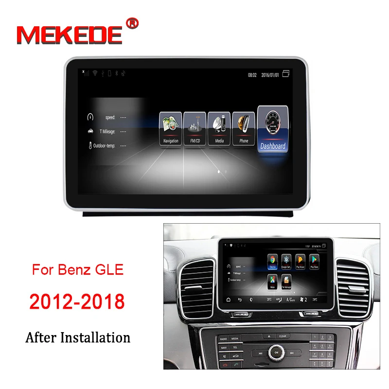 standard MEKEDE 3g ram 32G rom Android 7,1 4G LTE автомобильный мультимедийный плеер для Mercedes Benz GLE 2012- gps навигация Радио стерео - Цвет: standard