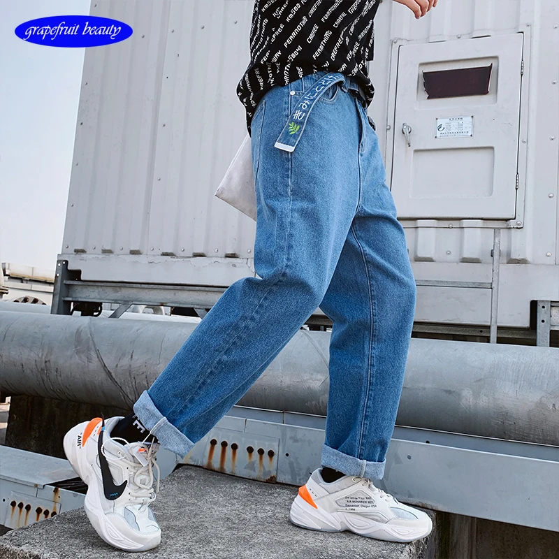 Grapefruit beauty Official Store2019 Summer New Men's Thin Light Jeans Casual loose Blue Trousers Male Brand pants | Мужская одежда