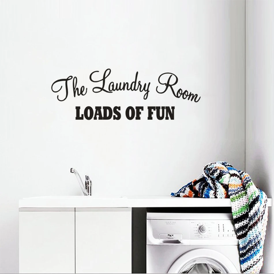 Виниловые настенные фрески с надписью The Прачечная Комната|Наклейки на стену| |